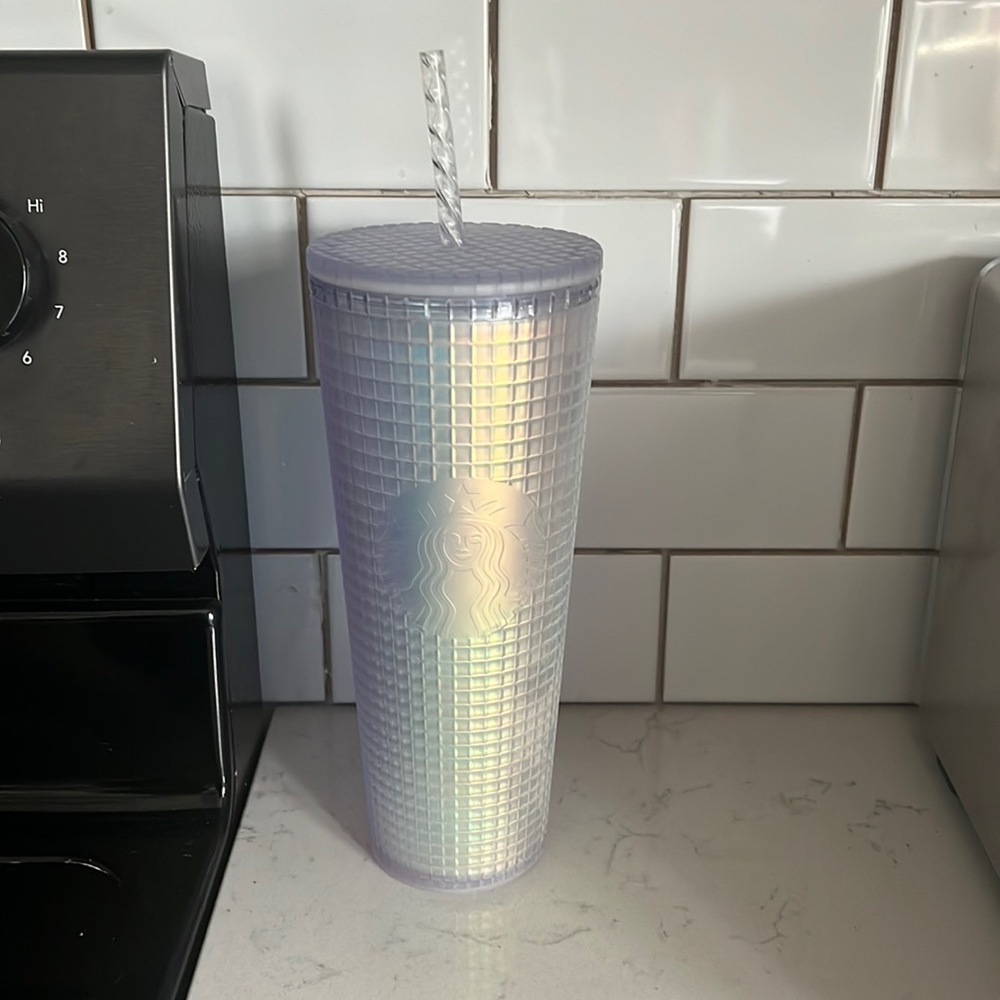 Starbucks grid iridescent cup